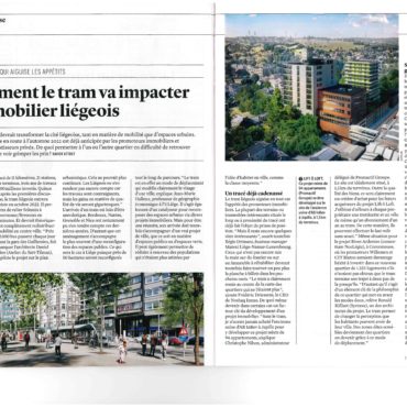 LiftOLoft : Actualité : « Comment le tram va impacter l’immobilier liégeois » –  Trends tendance 12.03.2020