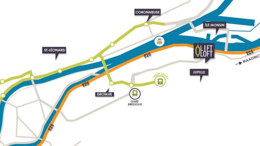 LiftOLoft : à proximité du futur tram de Liège 